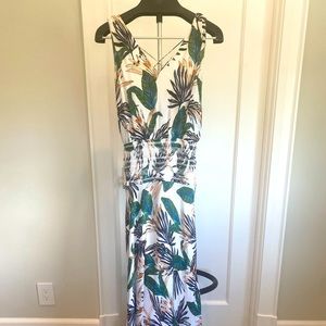 REISS flowing light dress - flowers/leaves print dress